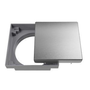Kit 7 Ralo Oculto Quadrado De 10x10 Com Tampa Em Inox Astra Inox