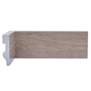 Kit Com 20 Barras Rodapé De Poliestireno 7cm X 15mm Liso Wood 48m Madeira De Noz