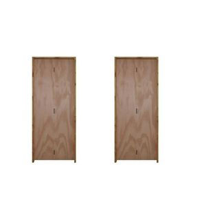 Kit Com 2 Kit Portas De Madeira Camarão 210x82cm Batente 11cm Rodam Mescla