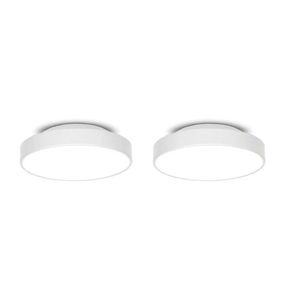 Kit Com 2 Plafons Para 3 Lâmpadas Redondo 36cm 7652 Jd Molina Branco