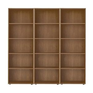 Kit 3 Estantes Para Livros Com 5 Prateleiras 180cmx60cm Cinamono