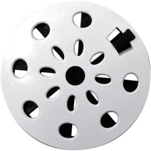 Kit 5 Grelha Redonda Com Diâmetro De 9,7cm Em Pvc Modelo Ii Astra Branco