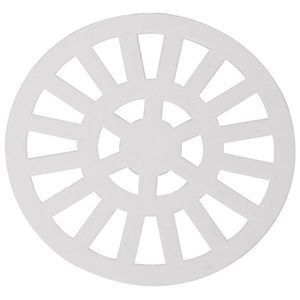 Kit 5 Grelha Redonda Com Diâmetro De 9,7cm Em Pvc Astra Branco