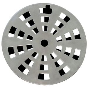 Kit 5 Grelha Redonda Com Diâmetro De 15cm E Com Anti-inseto Em Abs Astra Cromado