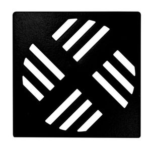 Kit 7 Grelha Quadrada Em Alumínio 9,4x9,4cm Astra Preto