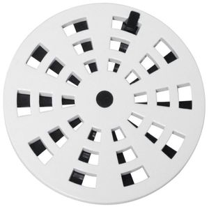 Kit 7 Grelha Redonda Com Diâmetro De 15cm E Com Anti-inseto Em Pvc Astra Branco