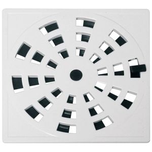 Kit 7 Grelha Quadrada 15 X 15cm Com Anti-inseto Em Pvc Modelo Ii Astra Cinza
