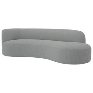 Divã Recamier Orgânico Tokyo 200cm Lado Direito Bouclé - Amarena Móveis Cor Cinza