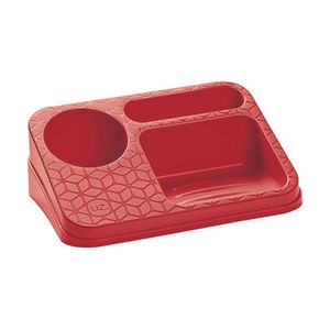 Porta Detergente Suporte Organizador Pia Sabão Esponja Vermelho