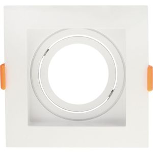 Spot Embutir Quadrado Branco 20w Gu10 Bivolt Orbital Pc Branco