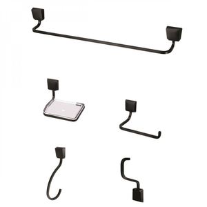 Kit De Acessórios Para Banheiro Origami Meber Metais Preto