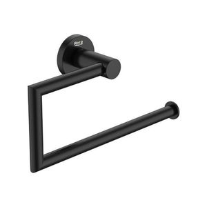 Kit Com 3 Toalheiro Anel Hotels Round Design Elegante Matte Black