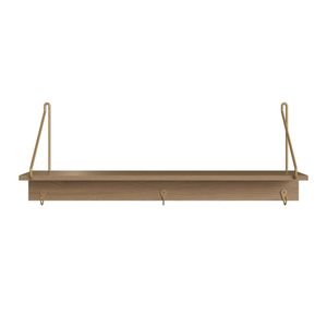 Prateleira Decorativa Multiuso Com 3 Ganchos Hanover-dourado