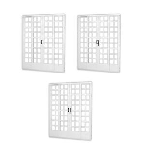 Kit Com 3 Portas De Aço De Correr 215x200cm Minas Sul Mgm Branco
