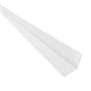 Kit 10 Caixas Com 150 M Cantoneira Em L Pvc Protetor De Canto 25x25mm Barra 300cm Bariri Branco Neve