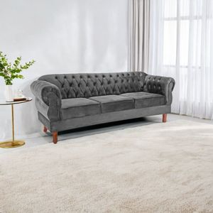 Namoradeira Chest 3 Lugares Elisabeth Cinza