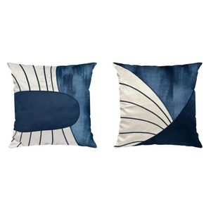 Kit 2 Capas De Almofada Bordada Silk Home 43x43 Cm Azul