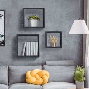 Nicho Decorativo São Gonçalo Quadrado Preto