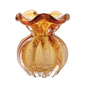 Vaso Murano Vidro Italy Ambar 10x11cm Wolff