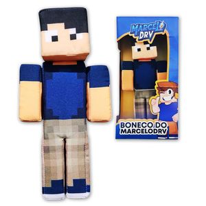 Boneco Minecraft Pelúcia Streamer Youtuber Marcelo Drv