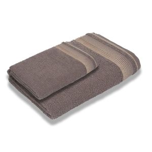 Jogo Com Toalhas Luxury Soft Beka 1 Banho + 1 Rosto Luxo Cinza