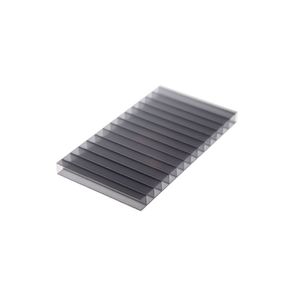 Chapa De Policarbonato Alveolar Cinza Refletivo 6mm - 2,10m X 6,00m - Polygal