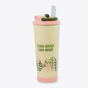 Copo Spring Com Canudo Jardinagem Zonacriativa