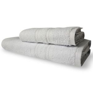 Kit 2 Toalhas Itália Soft 1 Banho 1 Rosto Grossa 100% Algodão 430g/m² - Branco