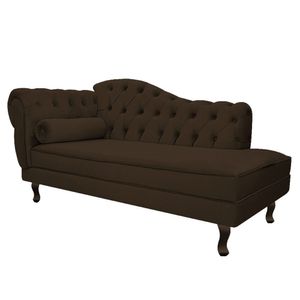 Divã Recamier Diana Lado Direito 120cm Corano - Amarena Móveis Cor Marrom
