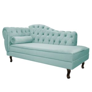 Divã Recamier Diana Lado Esquerdo 120cm Suede - Amarena Móveis Cor Azul Tiffany