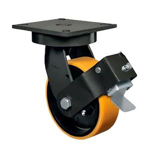 Rodizio Carga Pesada 8x2 Axial Schioppa 900 Kg Com Freio Pedal