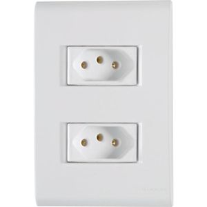 Conjunto 4 X 2 Com 2 Tomadas 2p+t 20a 250v Liz Branco - Tramontina