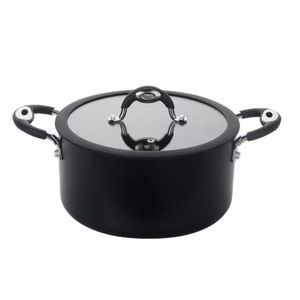 Caçarola Dom Multiflon Com Antiaderente De Alumínio 24 Cm Preto