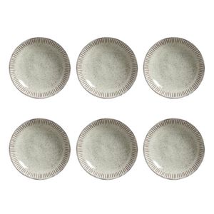Conjunto De Pratos Fundos Porto Brasil Linhas Pistache 6 Pçs Verde