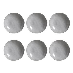 Conjunto De Pratos Fundos Porto Brasil Orgânico Concreto Cinza