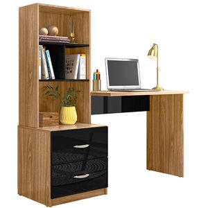Escrivaninha Cristal Nature Preto Plla