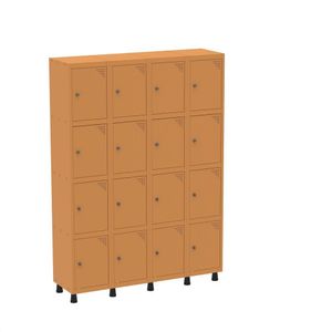 Armario Roupeiro 16 Portas Aço Grp 504/16 Laranja Picasso