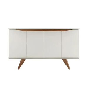 Buffet Aparador Olive 1,35 4 Portas Off White/natural