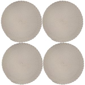 Kit 4 Sousplats Yoi Noar Bege 38cmx38cm bege