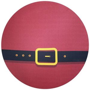 Kit 4 Capas Para Sousplat Cinto Papai Noel 35cmx35cm