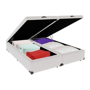 Cama Box Baú Queen 158x198 Branco