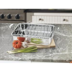 Assadeira Inoxidável 40cm C- Grelha Chefs Classic Cuisinart 7117-16urp1 Cinza