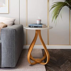 Mesa De Apoio Lateral 50cm X 50cm X 60cm Rubi Off White Mel