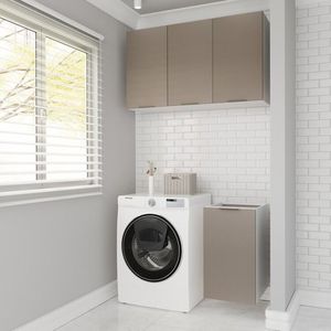 Lavanderia Modulada 2 Peças Sem Tampo Sem Rodapé Ipanema Cabecasa Madeiramadeira Fendi Trama