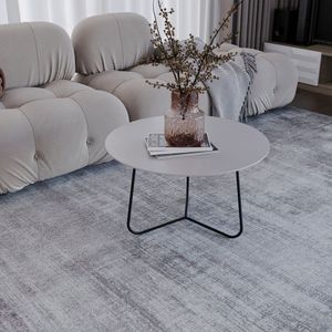 Mesa De Centro Trude Redonda 30cm X 67cm X 67cm Fendy Preto