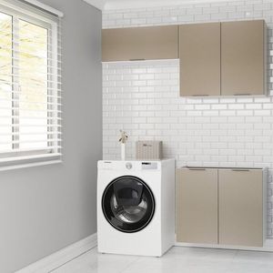 Lavanderia Modulada 3 Peças Sem Tampo Sem Rodapé Ipanema Cabecasa Madeiramadeira Fendi Trama