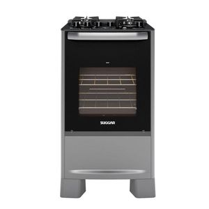 Fogão Best Glass 4 Queimadores Prata FGVBG410PRIX Suggar Bivolt