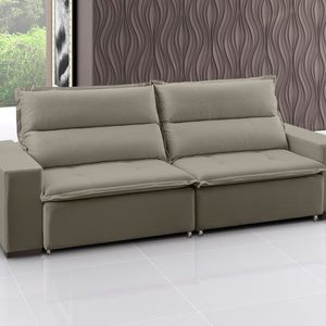 Sofá Supreme - Retrátil - Reclinável 280 Cm Veludo Castor