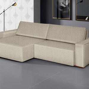 Sofá Siena - Retrátil - Reclinável 220 Cm- Linho Marfim