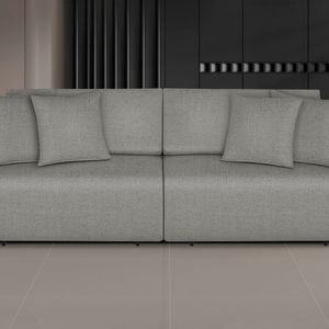 Sofá Netuno - Retrátil - Reclinável 220 Cm Linho Cinza